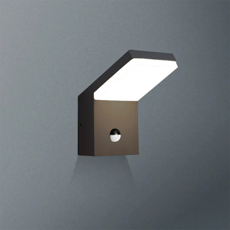 19217 IP54 18W 1800Lm Đèn tường ngoại thất LED màu xám/Trắng/Đen có cảm biến chuyển động